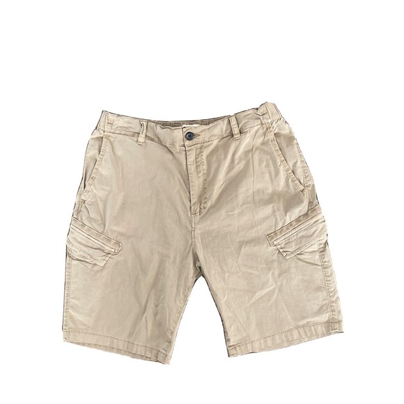 CIVIL SOCIETY MENS DARK TAN CARGO 9.5" SHORTS SIZE  L 34 $69 * - Picture 1 of 7